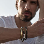 Magnesit mit Kaffee Jaspis Mix mit Buddha