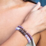 Damen-Armband-Lavender-Amethyst-mit-Jawan-Rosegold-matt L