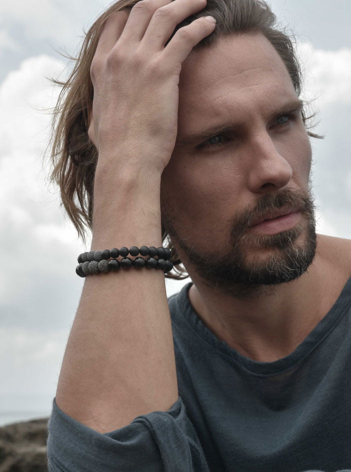 Herren Armbänder Accessoire schwarz mhm