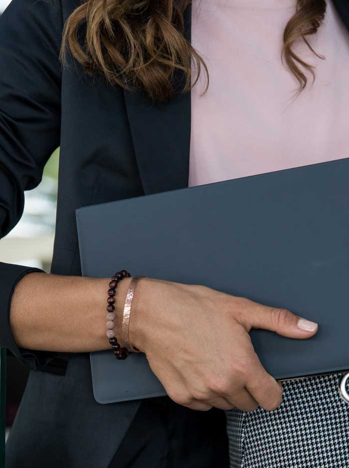 Damen Armband Tigerauge Rsoegold Armreif m