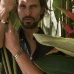 Armreif Black Rhodium hammered Male-6.5mm