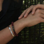 Armreif-Damen-Black-Rhodium-gehaemmert-4.5mm