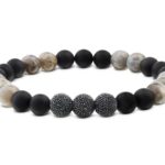 Herren-Perlenarmband-Grau-Labradorit-16MSF