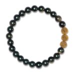 Herren-Perlenarmband-Grün-Goldobsidian-07MV