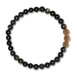 Herren-Perlenarmband-Grün-Goldobsidian-18MVF