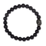 Buddha-Armband-Herren-Schwarz-Obsidian-BM08VF