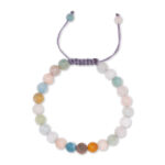 Edelsteinperlen-Armband-Damen-Pastell-Morganit-BJF01VF