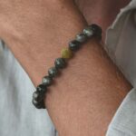 Edelsteinperlen-Armband-Herren-Grau-Adlerauge-BJM08M02